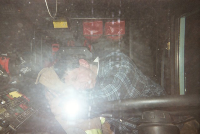 Tommy asleep at the wheel